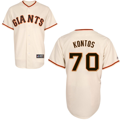 George Kontos #70 Youth Baseball Jersey-San Francisco Giants Authentic Home White Cool Base MLB Jersey